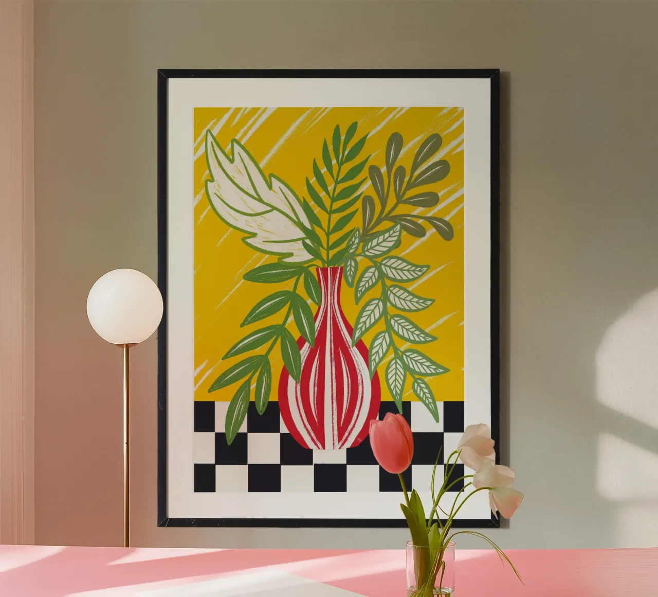 Natura morta in cucina poster con telaio in plastica da Martina