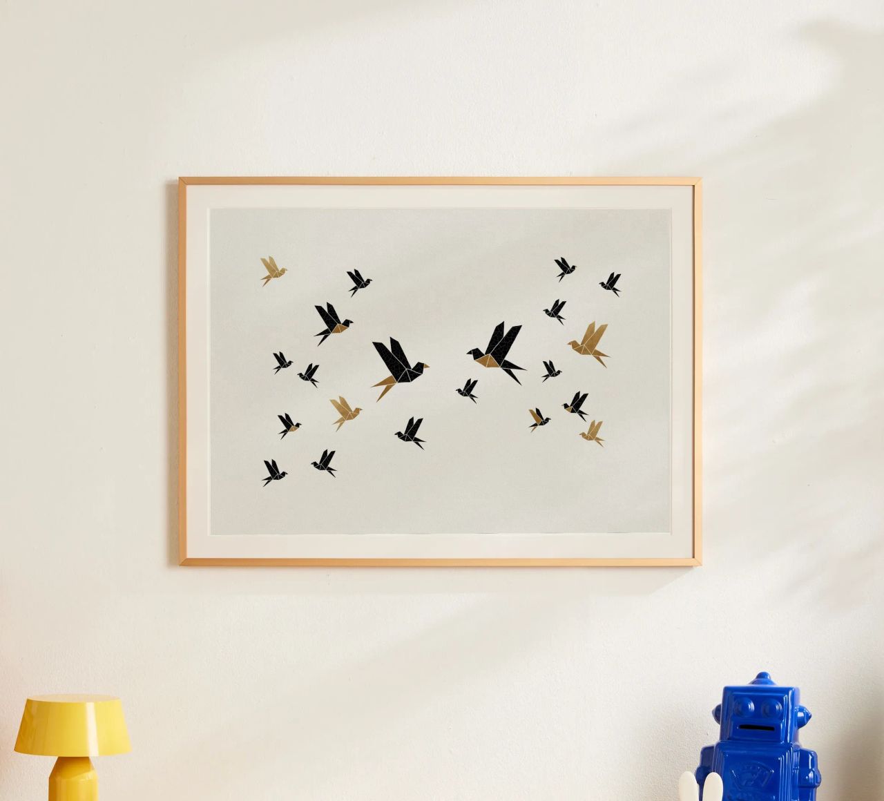 Origami Pájaros Collage III poster de Orara Studio