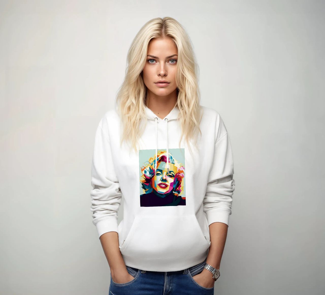 M Monroe Style WPAP felpa con cappuccio da SW Artwork