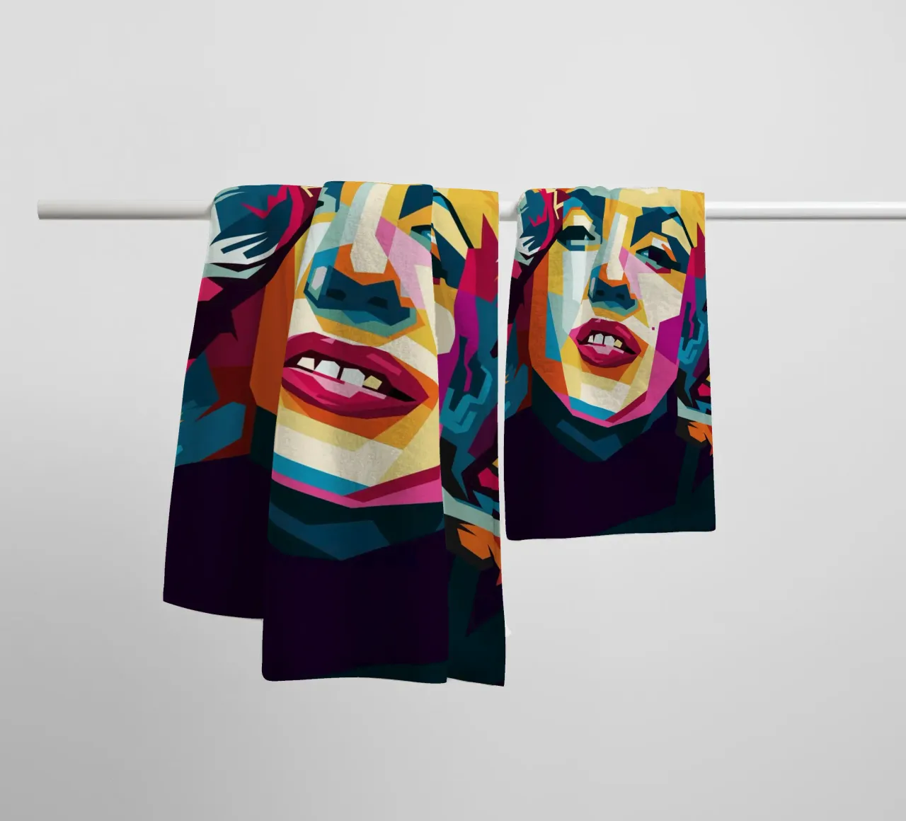 M Monroe Style WPAP Handtuch von SW Artwork