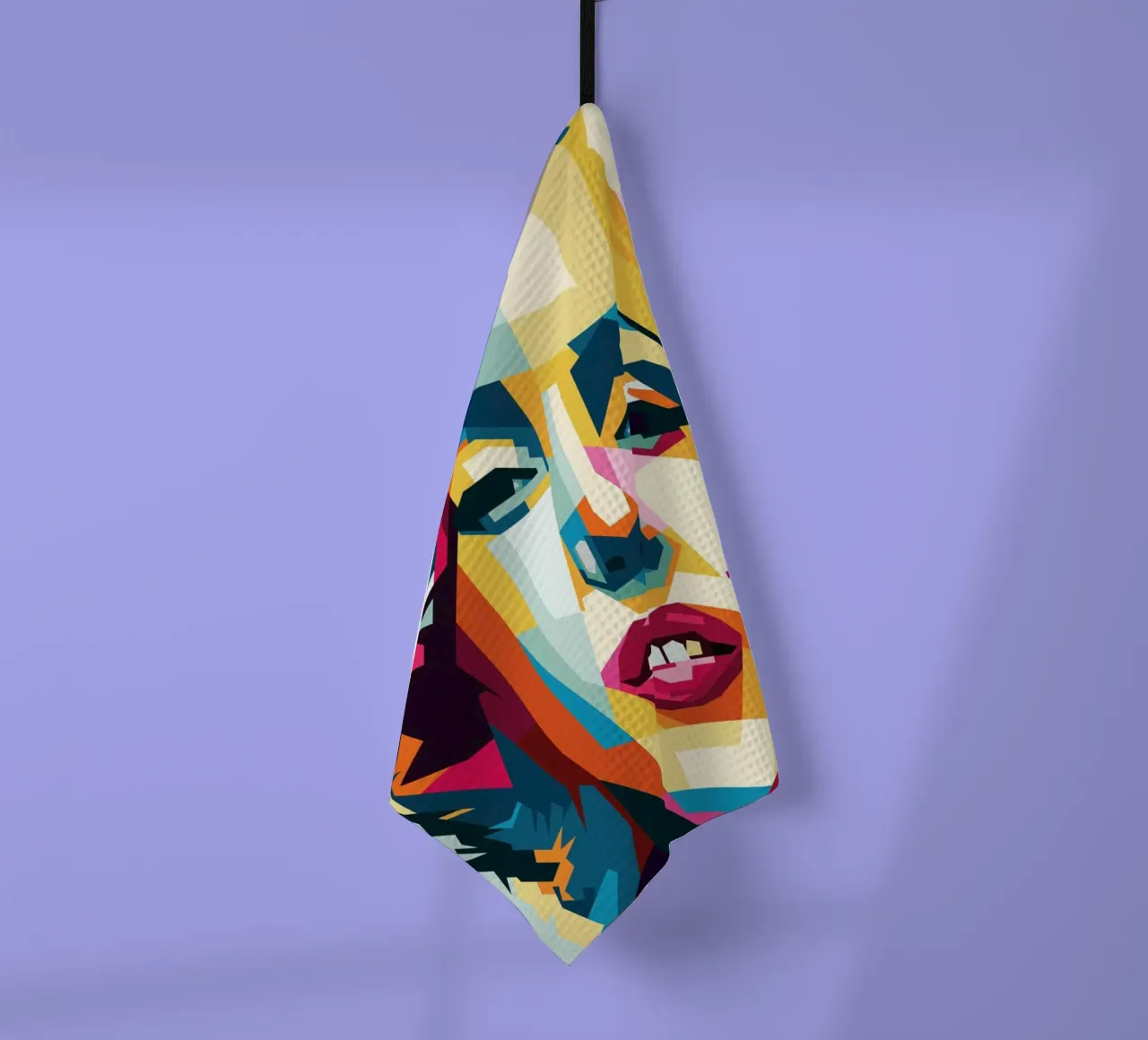 M Monroe Style WPAP tea towel by SW Artwork