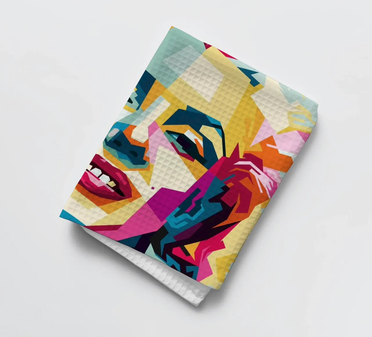 M Monroe Style WPAP tea towel by SW Artwork