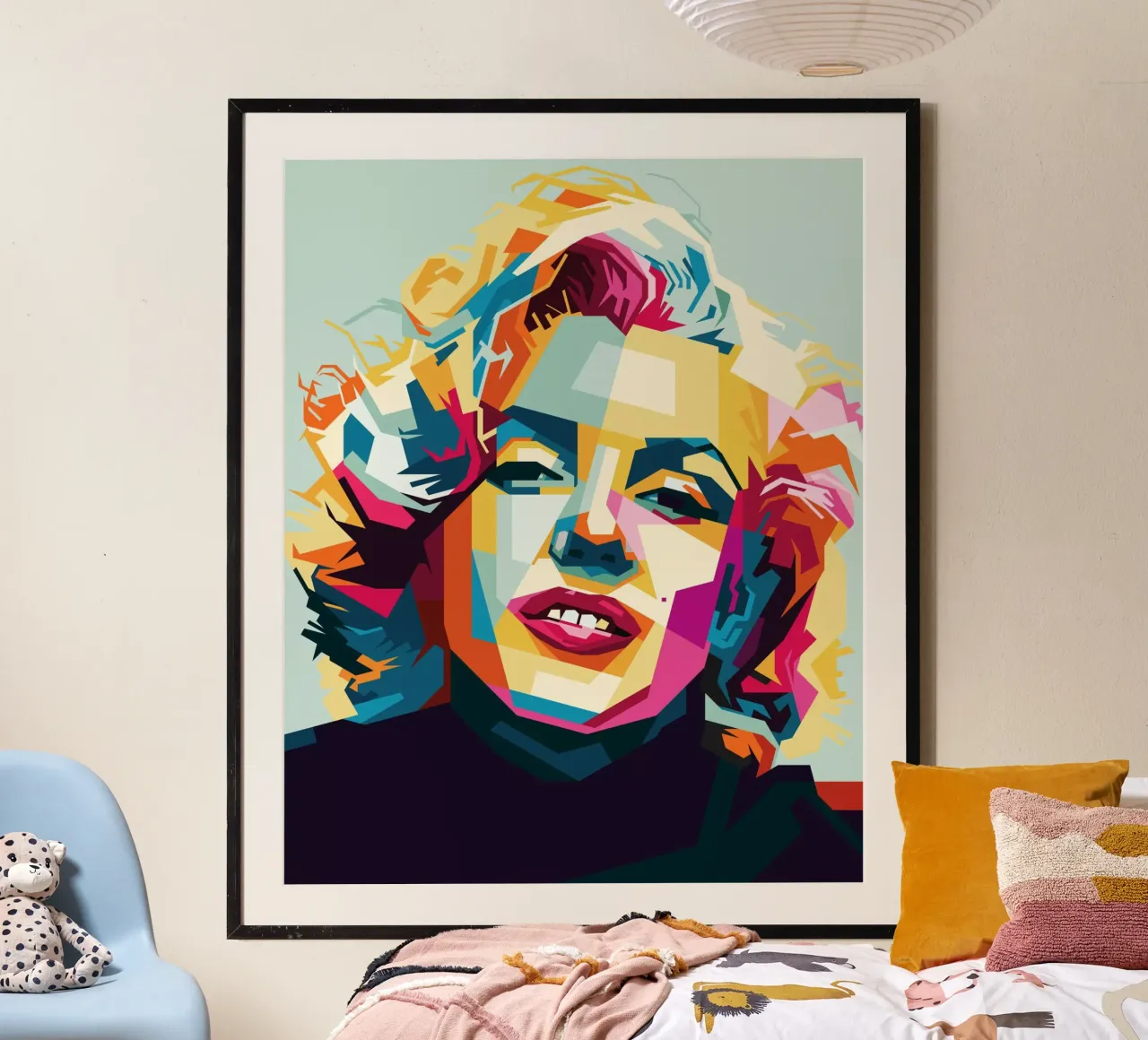 M Monroe Style WPAP carta hahnemühle da SW Artwork