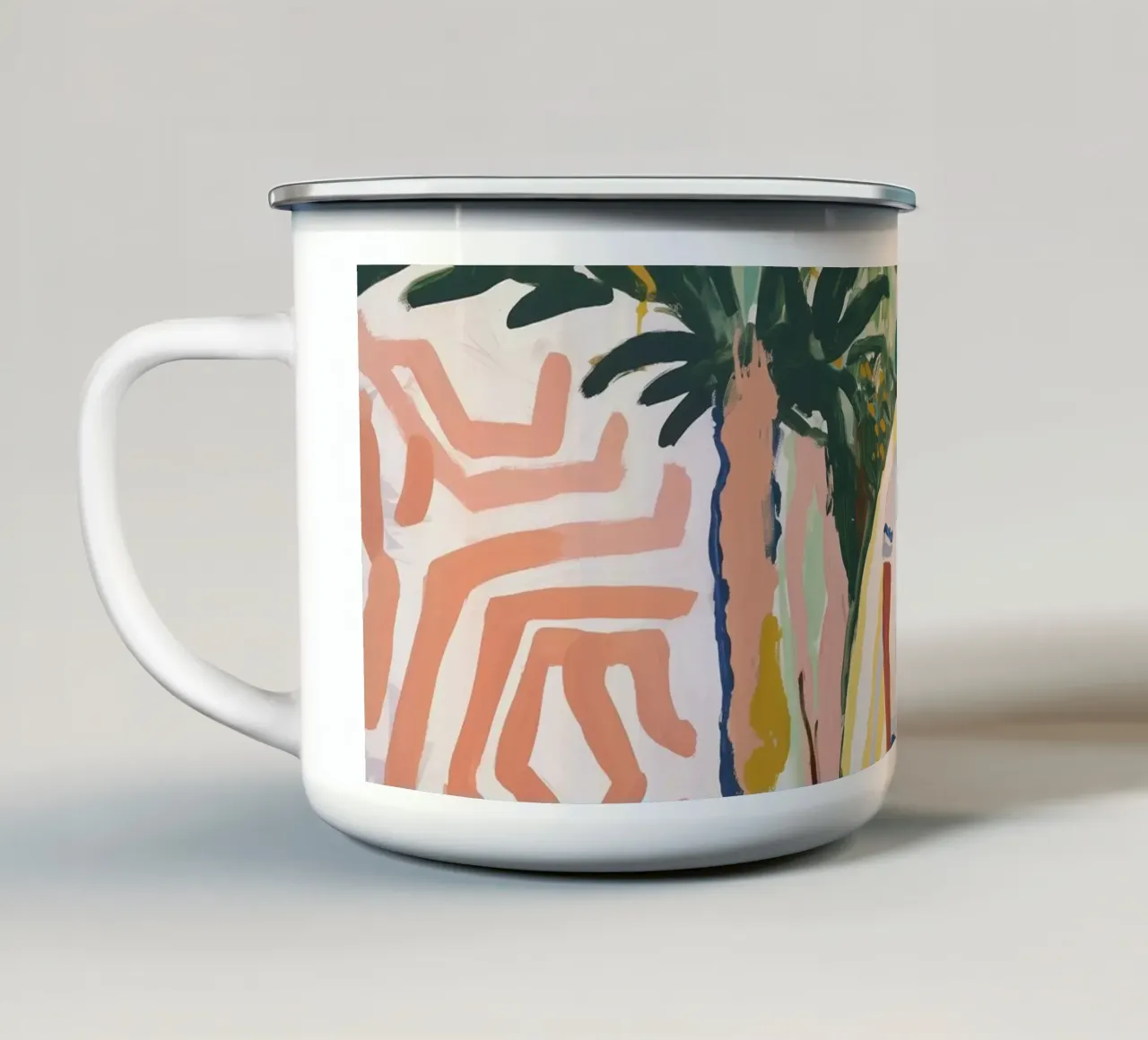 The Surfer's Pause II tazza in smalto da BALIKA HOMES ART