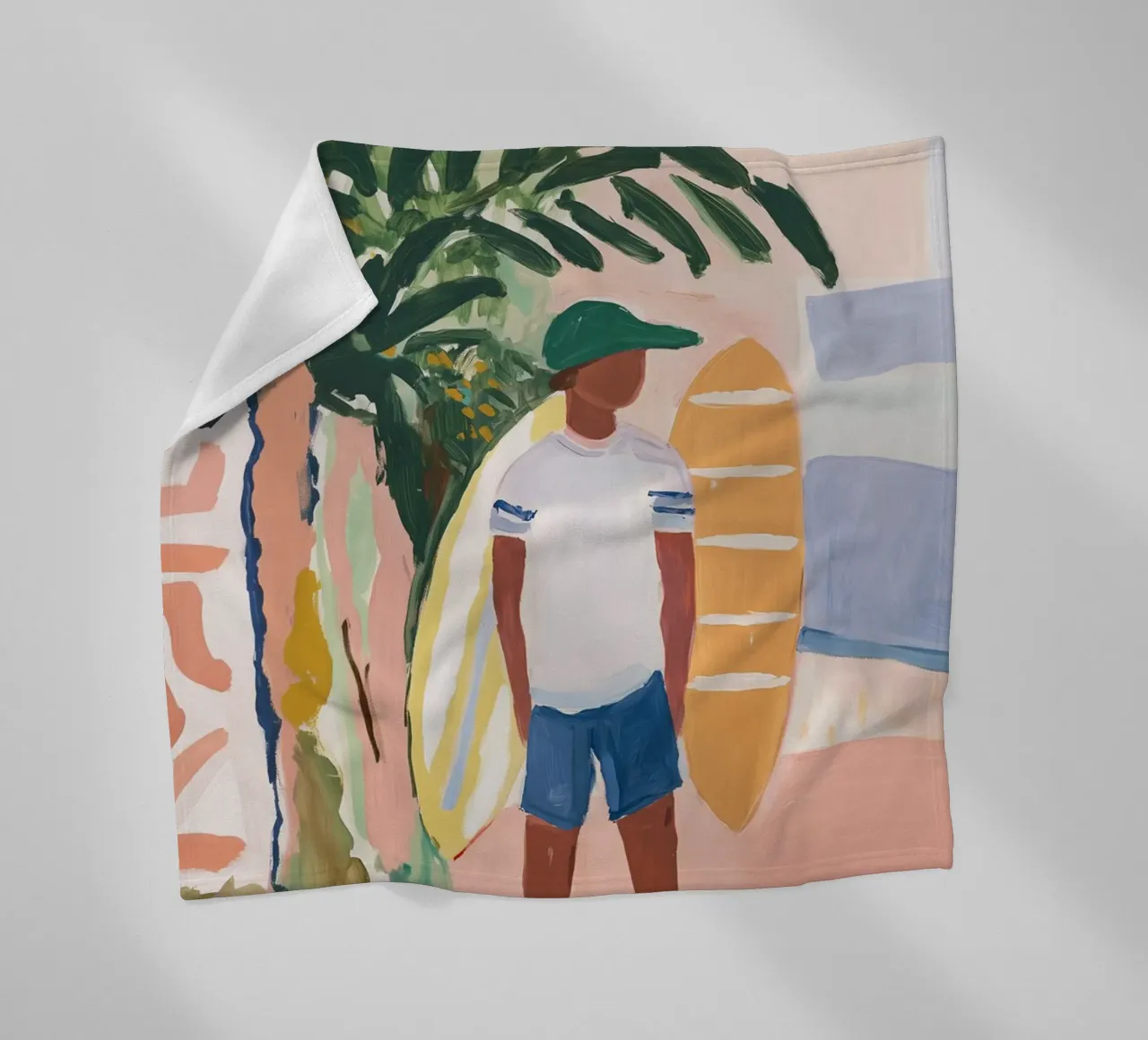 The Surfer's Pause II coperta in pile da BALIKA HOMES ART
