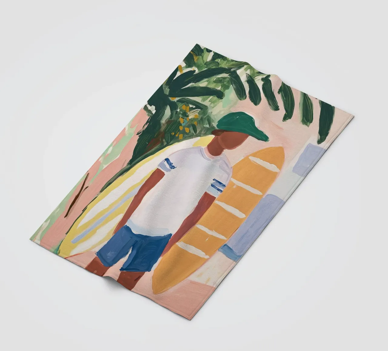 The Surfer's Pause II coperta in pile da BALIKA HOMES ART