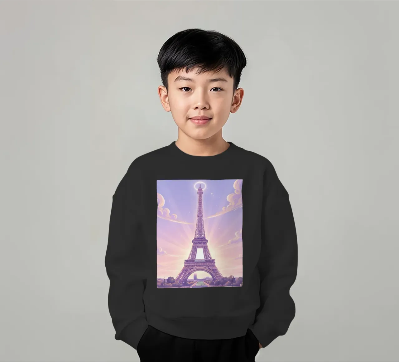 Torre Eiffel Parigi felpa bambino da LUMINTU