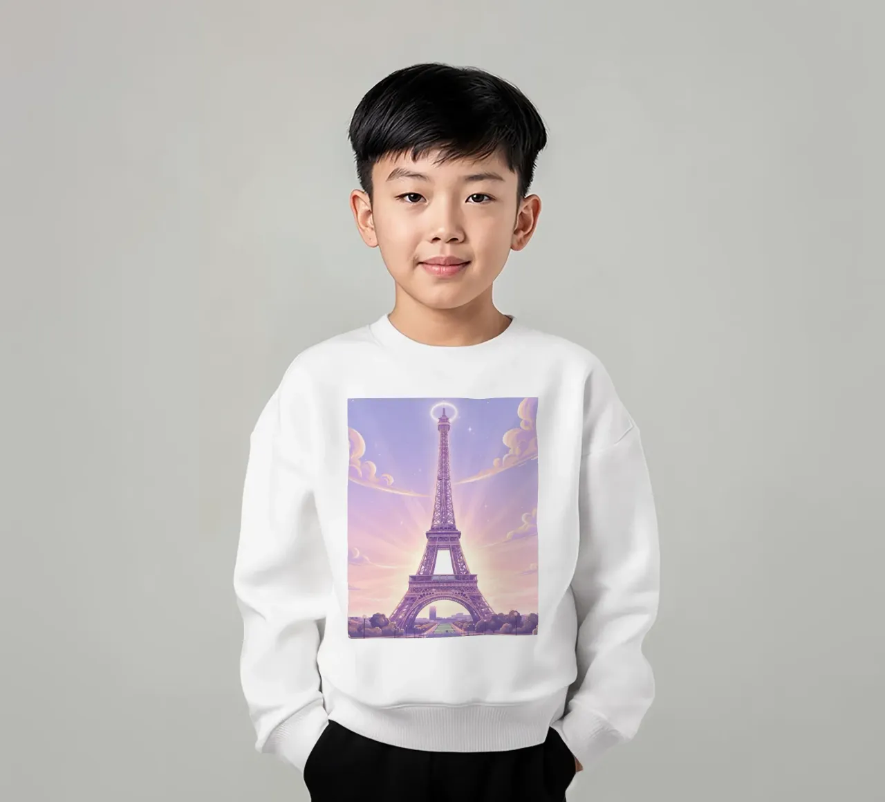 Torre Eiffel Parigi felpa bambino da LUMINTU