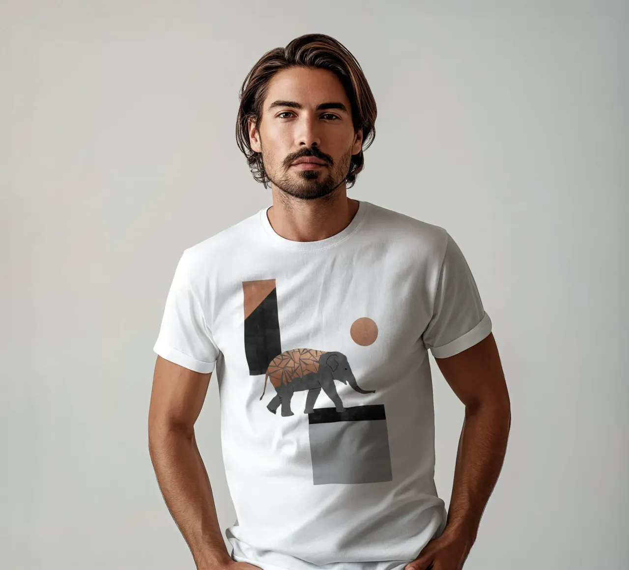 Elephant Mosaic I t-shirt by Orara Studio