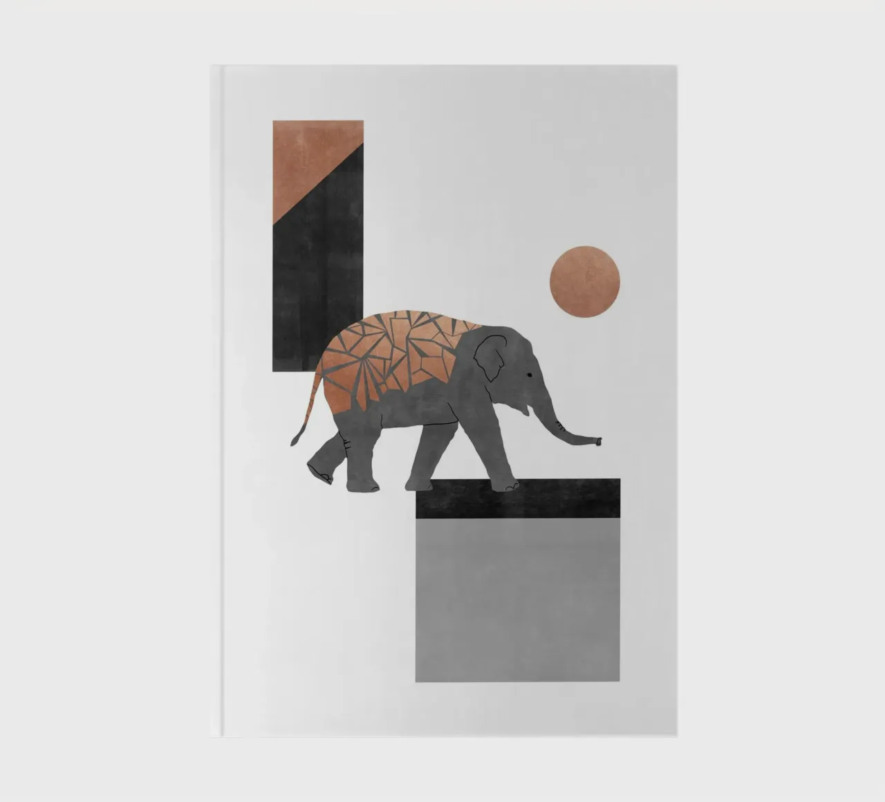 Elephant Mosaic I notebook by Orara Studio