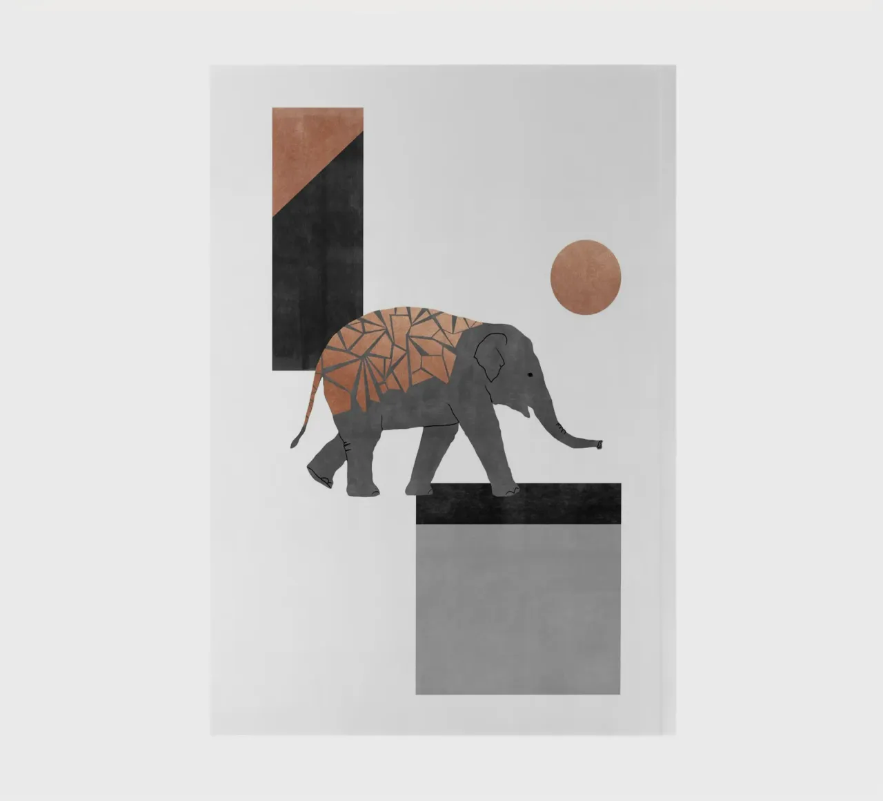 Elephant Mosaic I notebook by Orara Studio