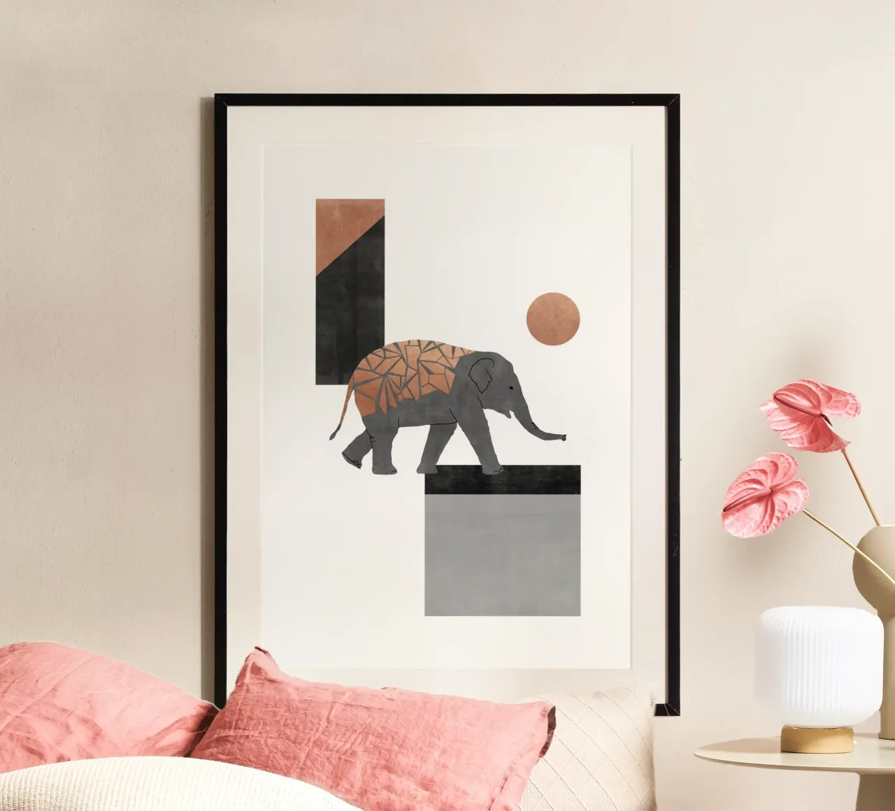 Elephant Mosaic I poster by Orara Studio