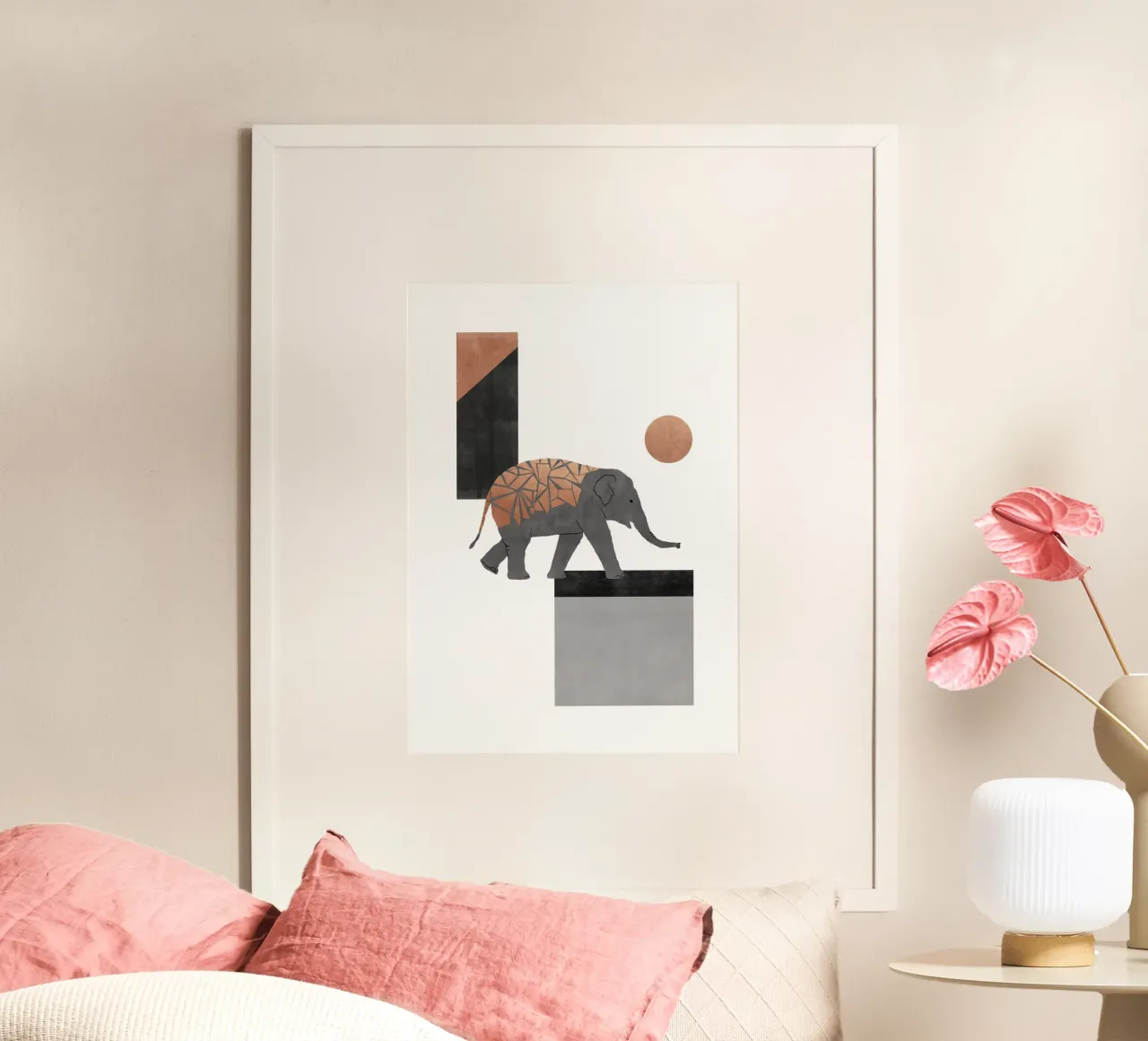 Elephant Mosaic I poster by Orara Studio