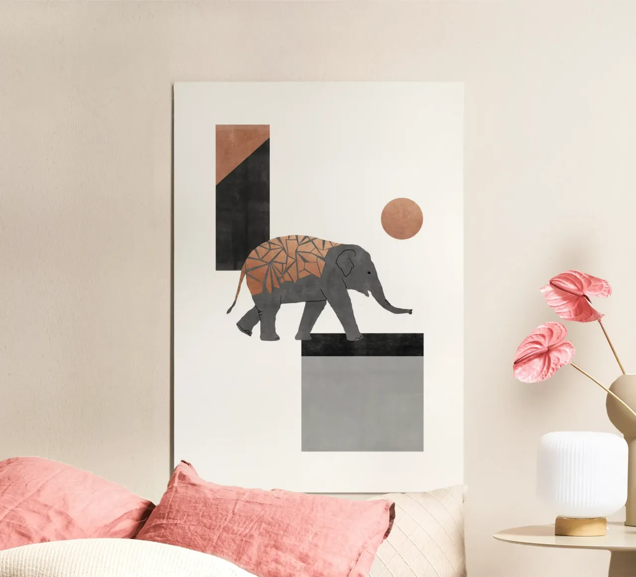 Elephant Mosaic I poster by Orara Studio
