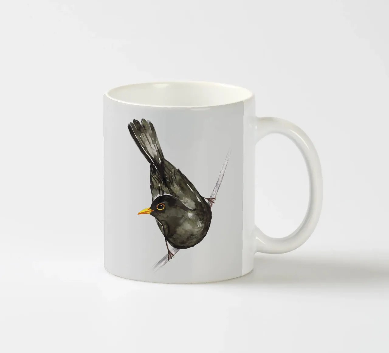 Merlo acquerello tazza in ceramica da BwiseLizzy