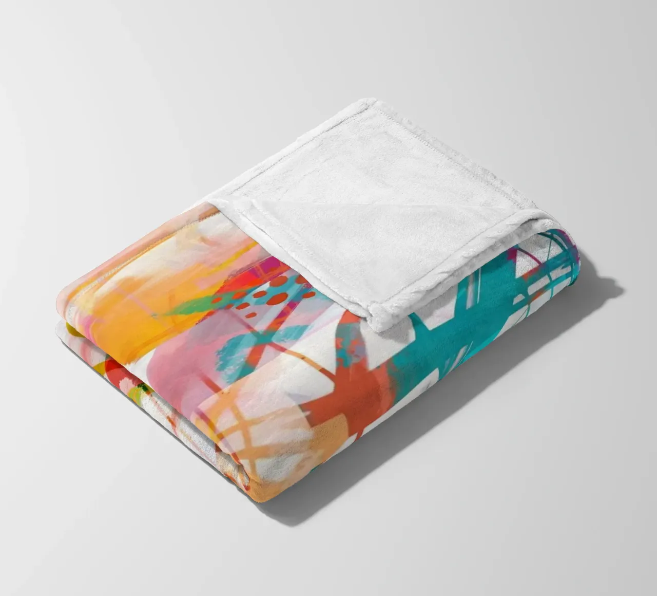 Moderna arte tipografica multicolore a tecnica mista coperta in pile da Andrea Haase Modern Home