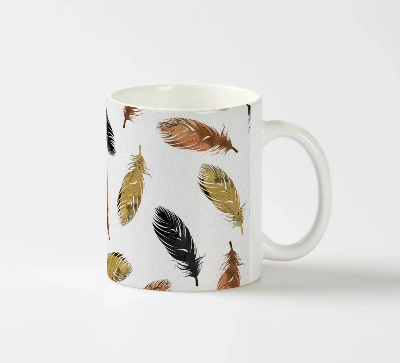 Feathers ceramic mug by Orara Studio