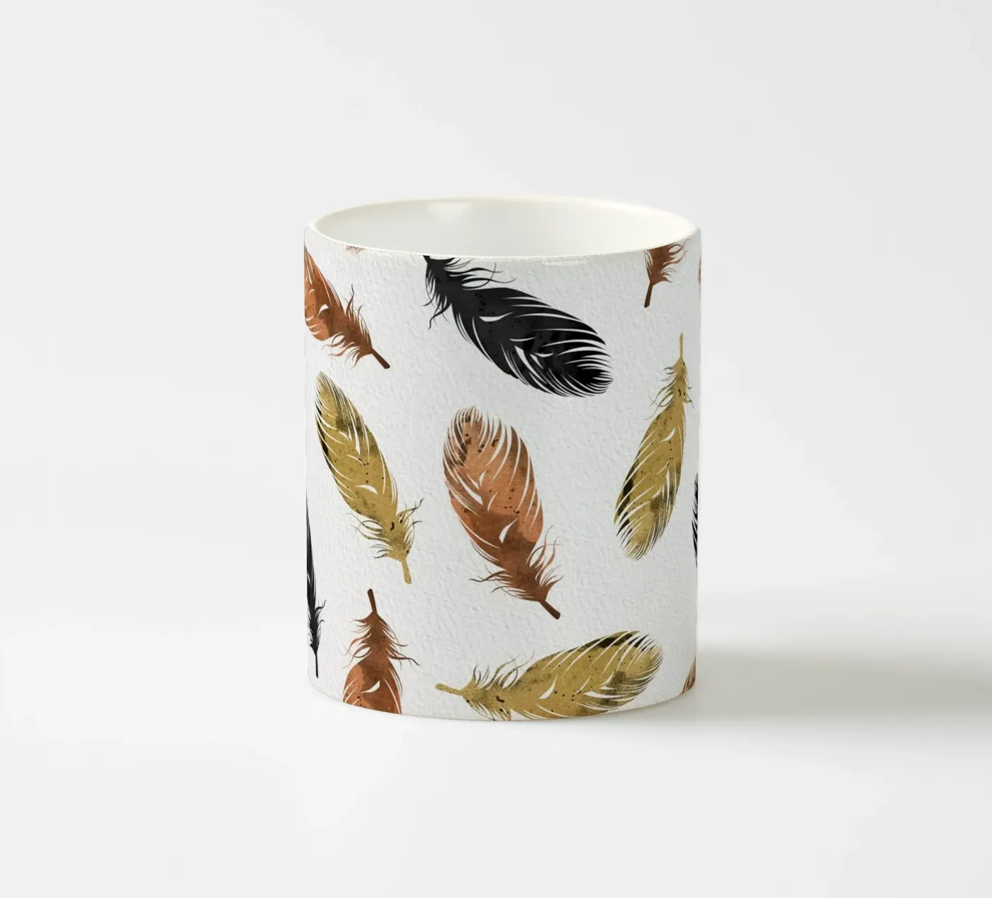 Feathers ceramic mug by Orara Studio