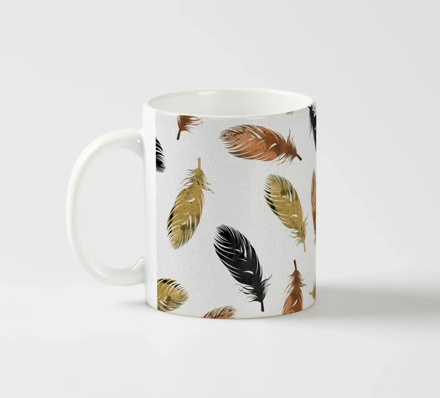 Feathers ceramic mug by Orara Studio