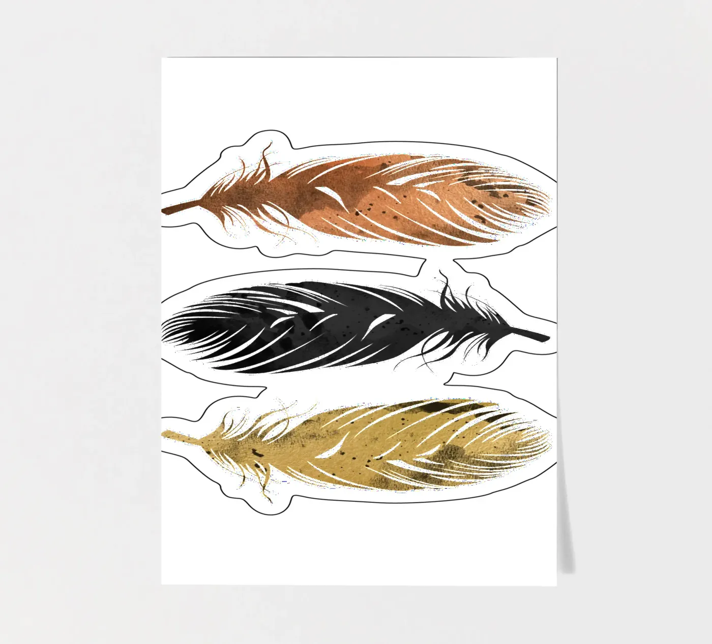 Feathers sticker sheet by Orara Studio