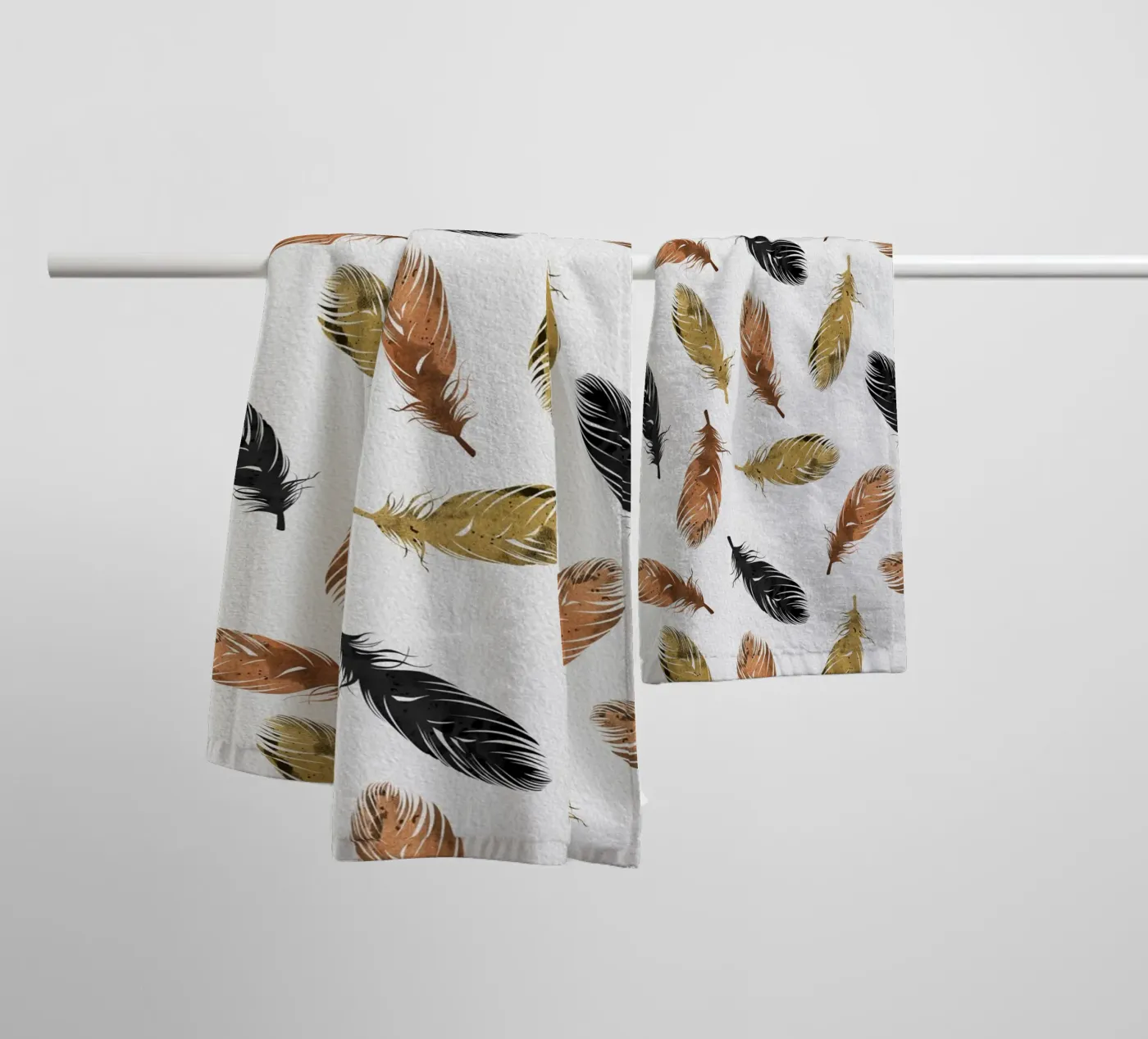 Feathers towel by Orara Studio