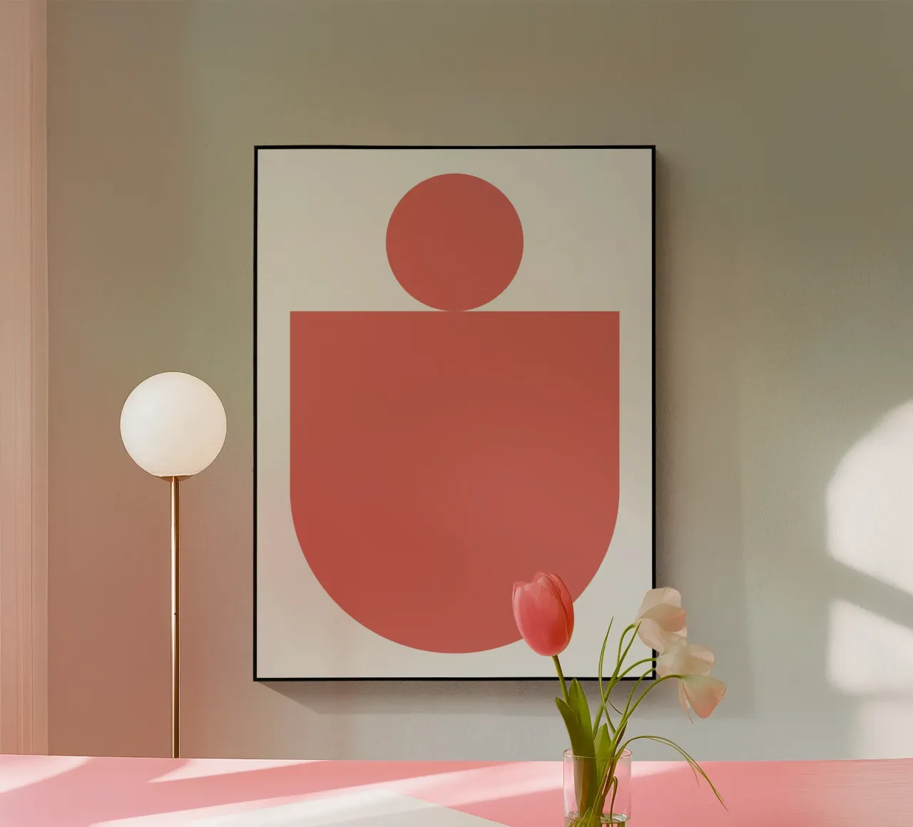 Abstrait Boho mid century Motif 03 plexiglas de Paigaam Studio