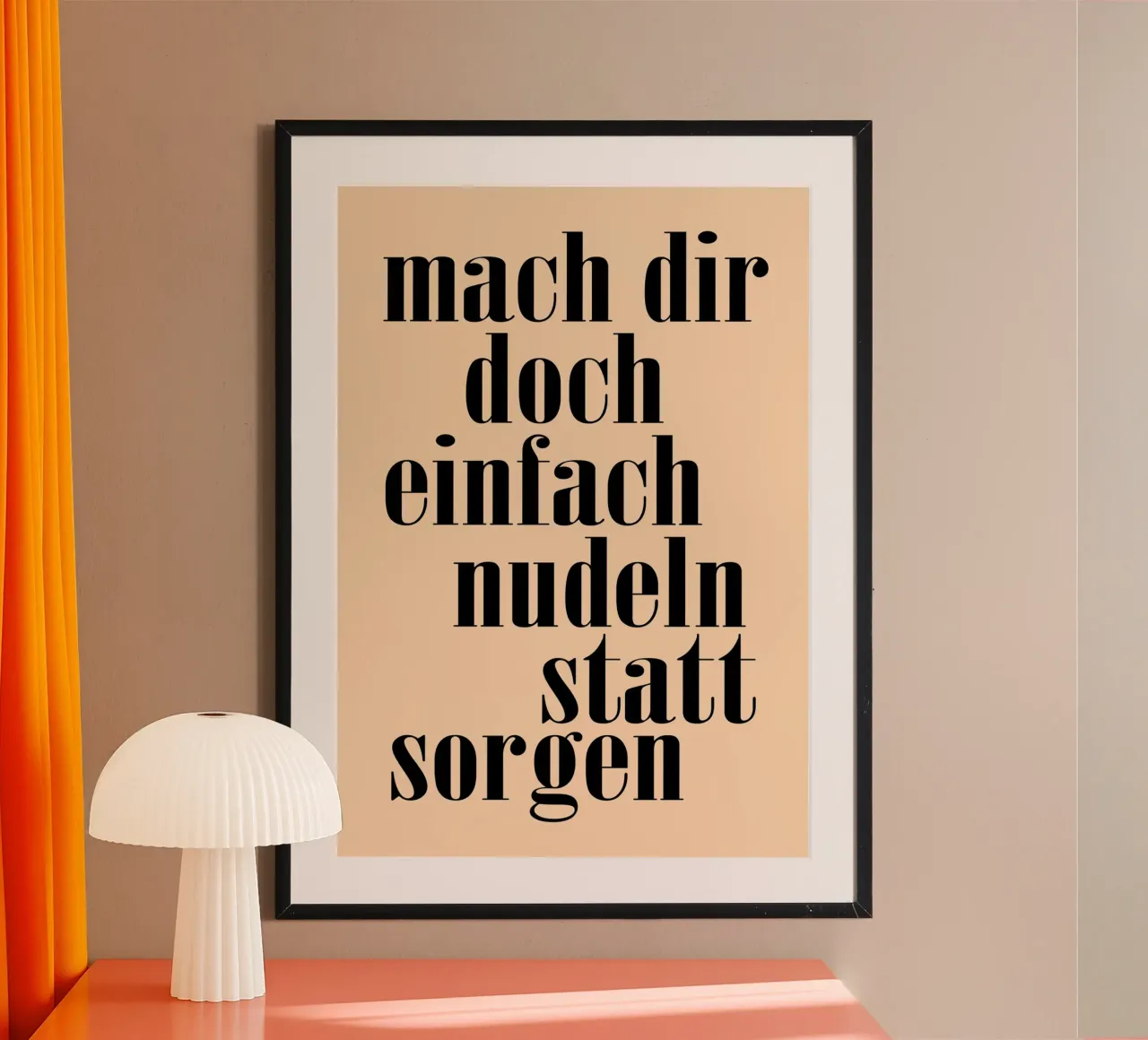 mach dir doch einfach nudeln eat noodles not worries funny k poster de the gondils