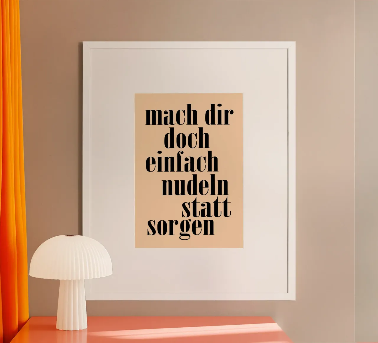 mach dir doch einfach nudeln eat noodles not worries funny k poster de the gondils