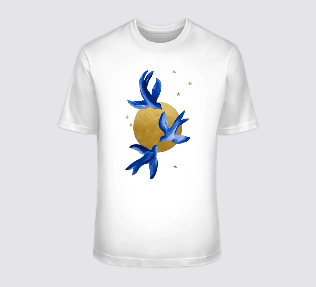 Uccelli blu t-shirt da Orara Studio