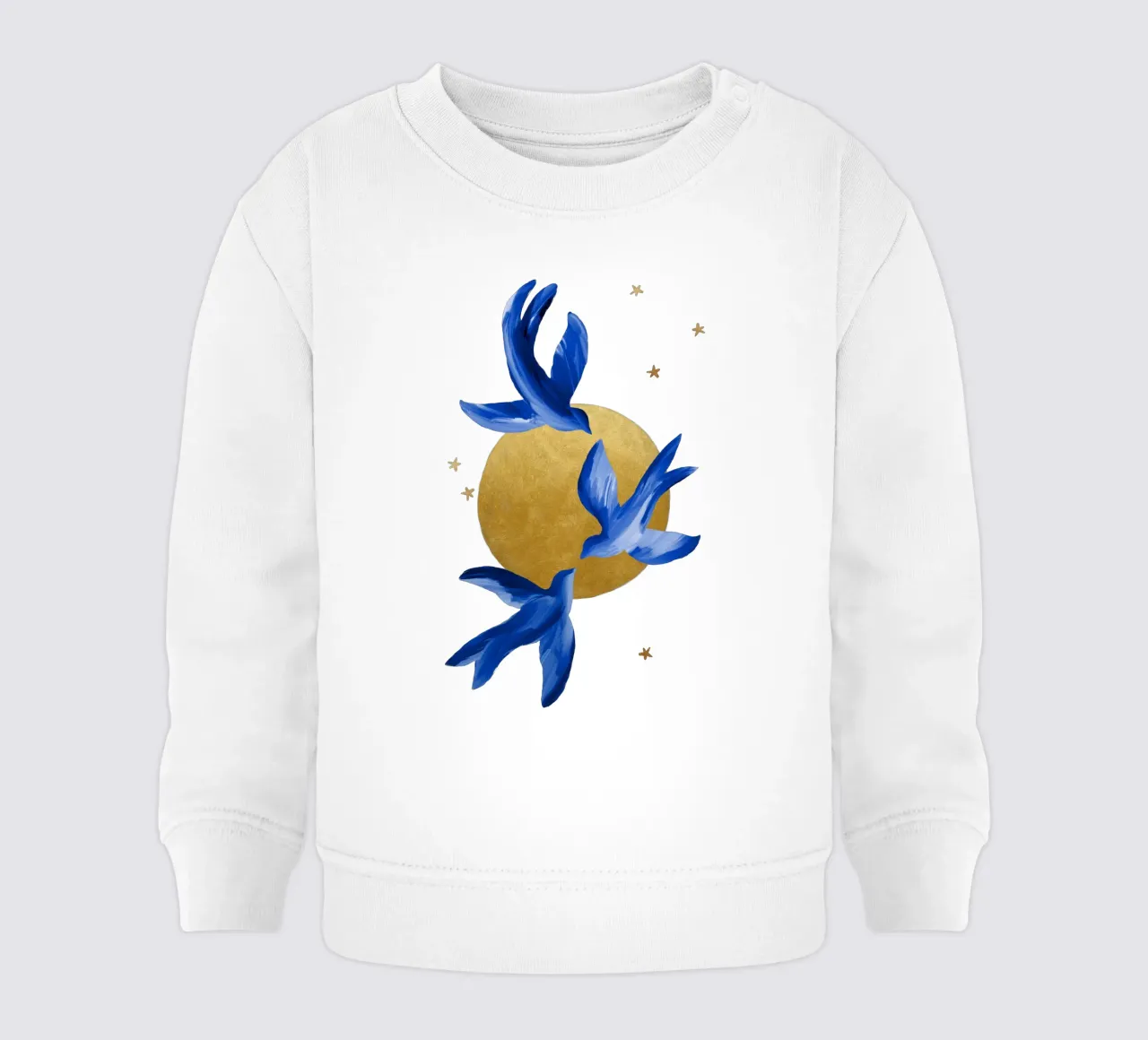 Uccelli blu felpa neonato da Orara Studio