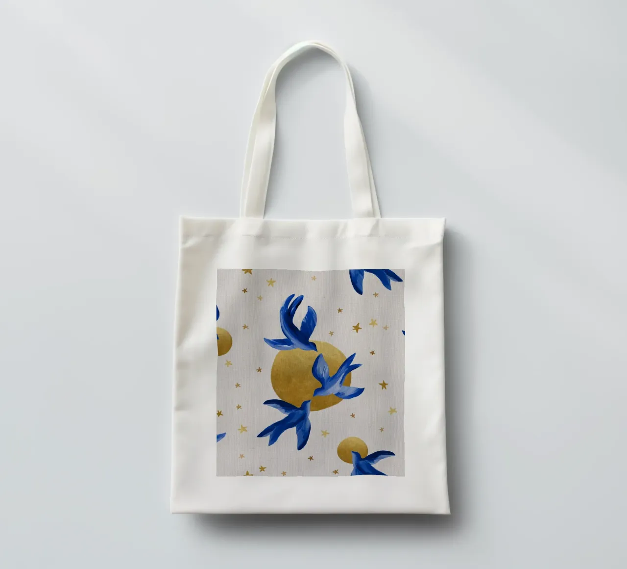 Blue Birds tote bag by Orara Studio