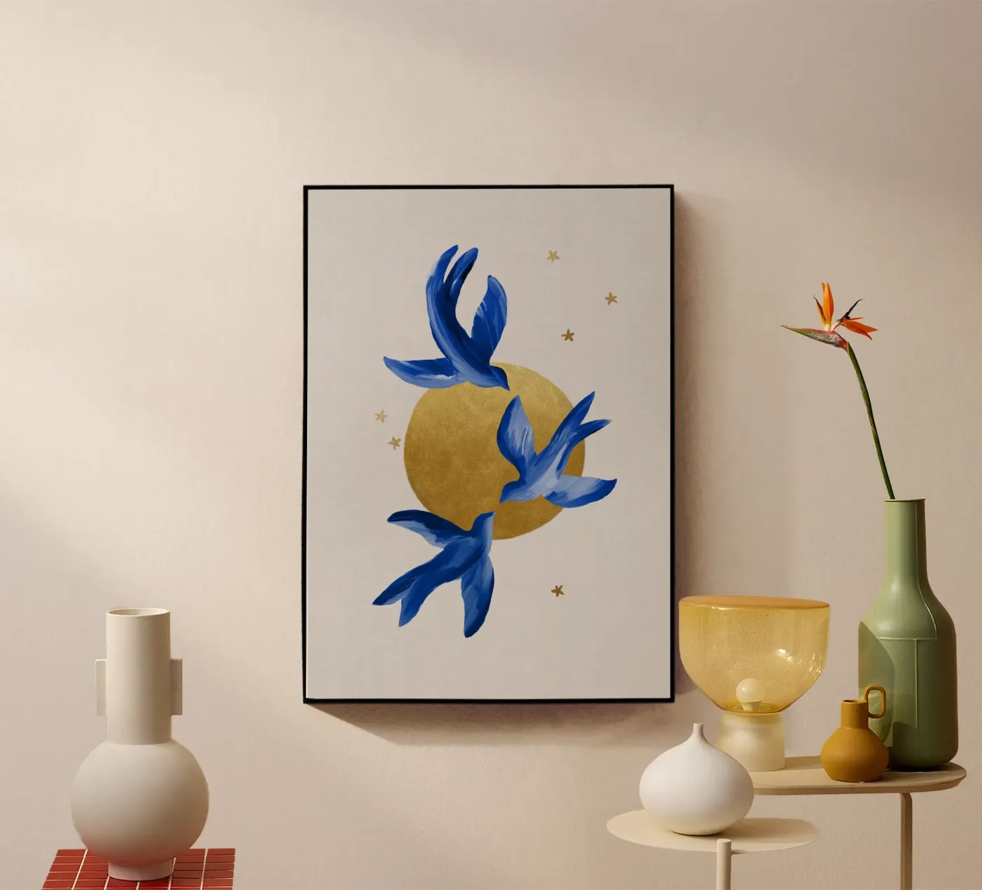 Blue Birds Acryl-Glas von Orara Studio