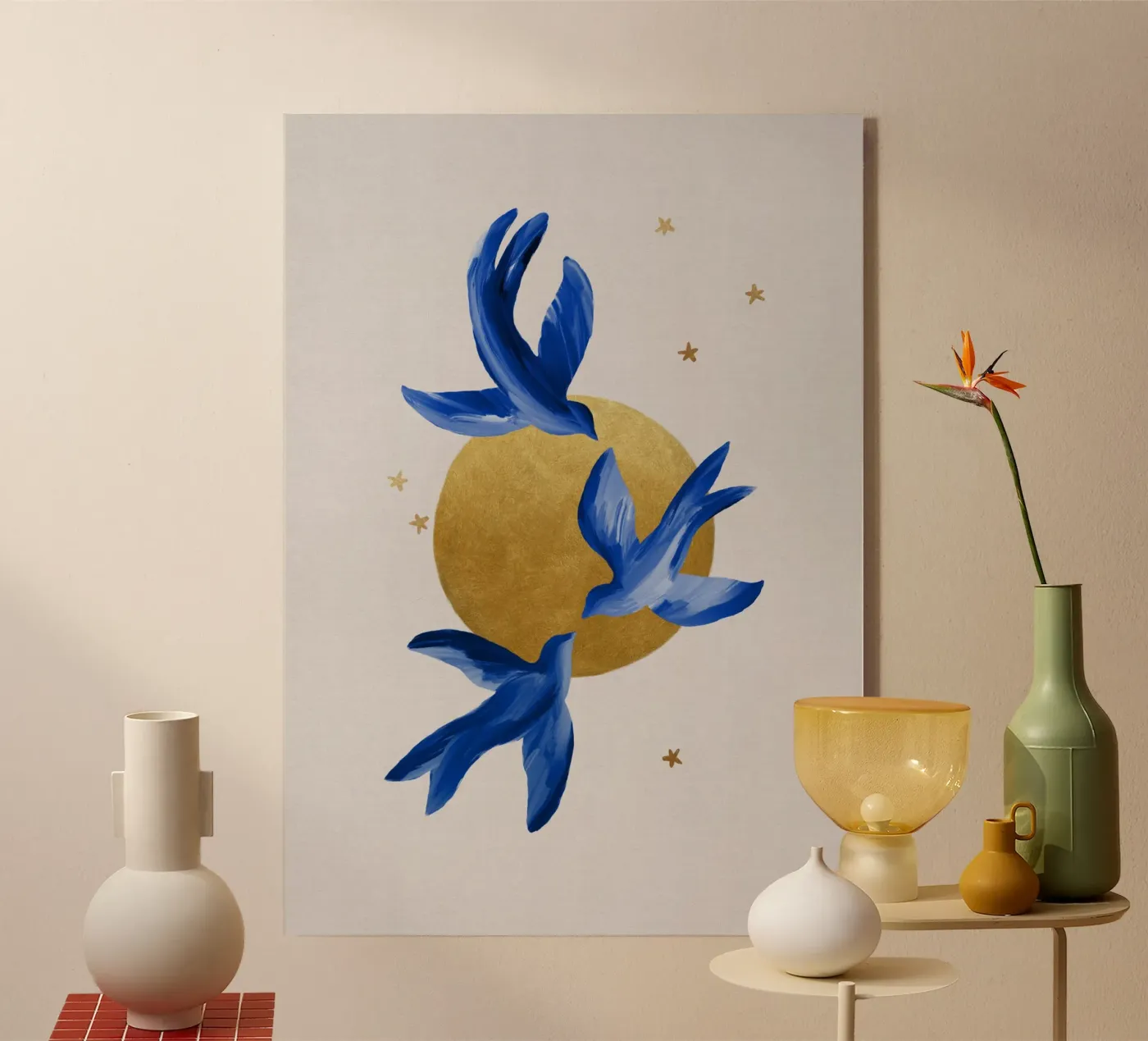 Blue Birds Acryl-Glas von Orara Studio