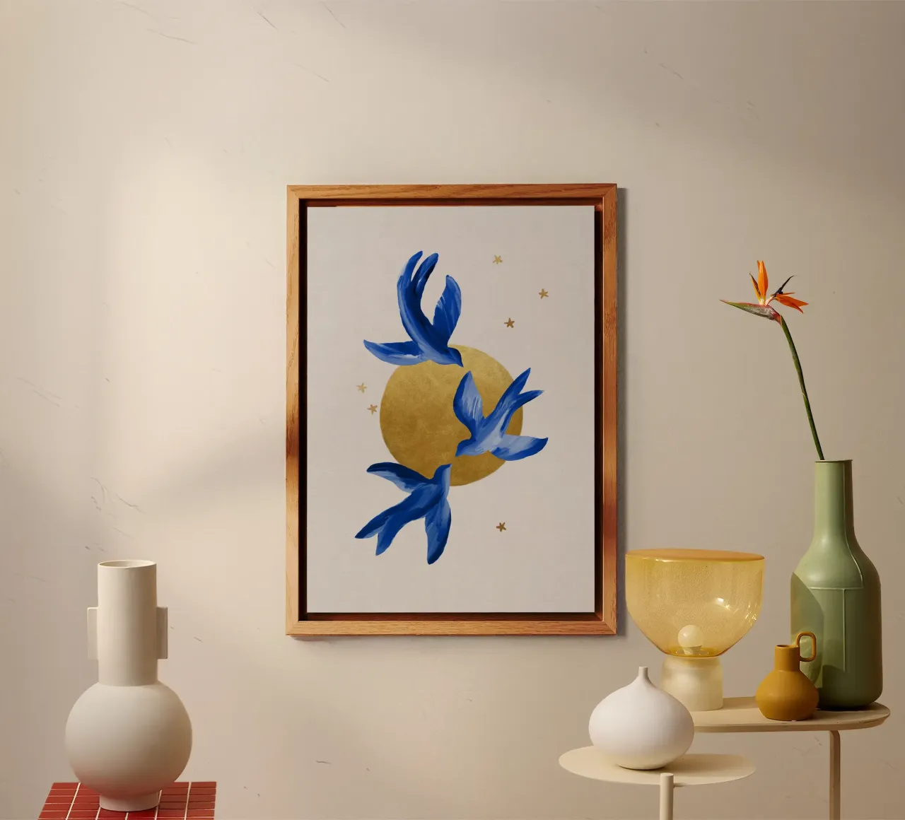 Blue Birds alu-dibond by Orara Studio