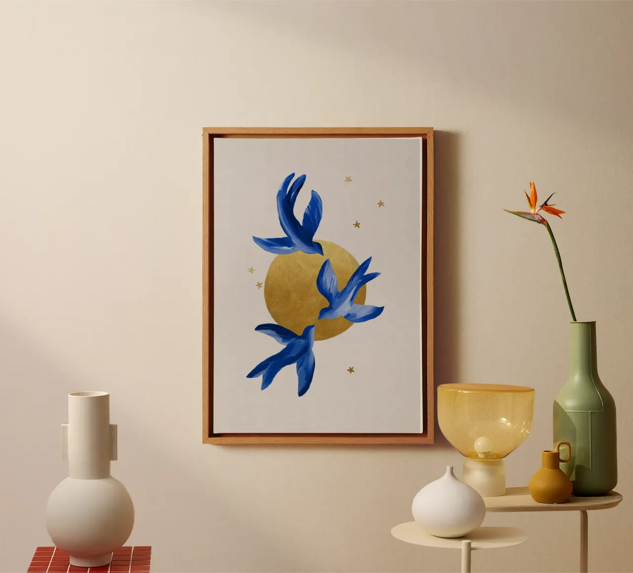 Blue Birds canvas by Orara Studio