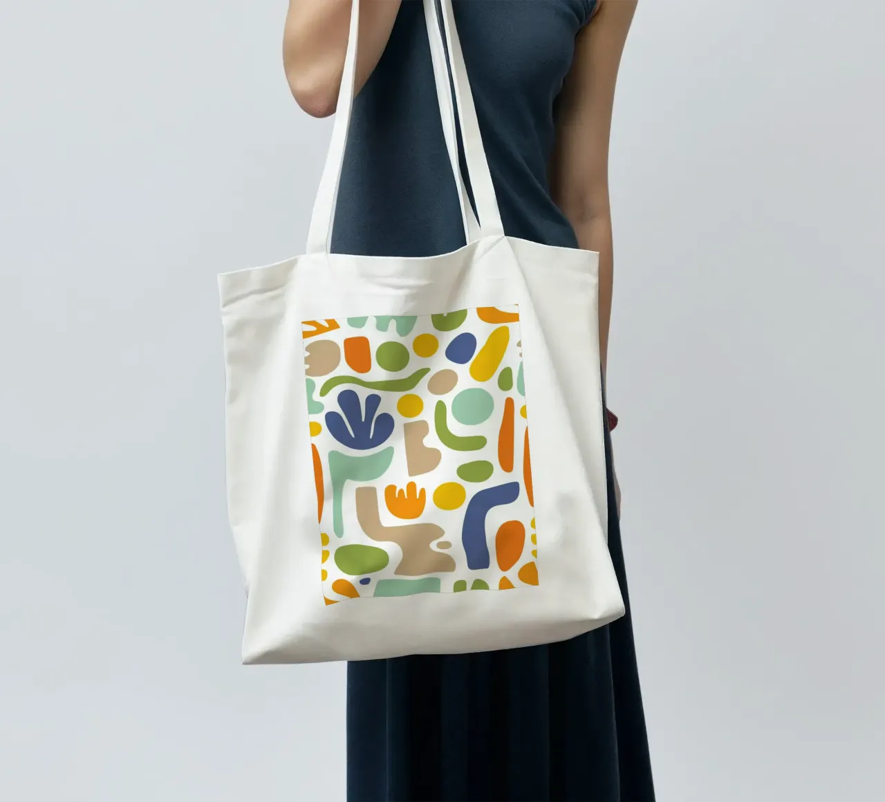 Matisse Mid Century Pattern Forme libere in colori retrò borsa in juta da Andrea Haase Modern Home