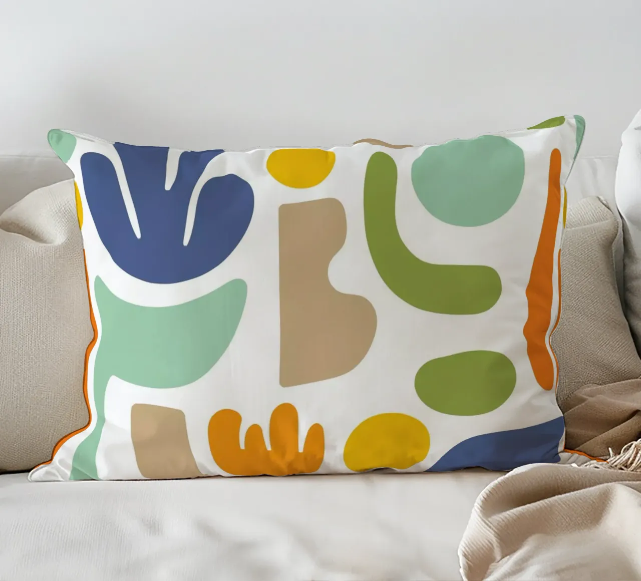 Matisse Mid Century Pattern Forme libere in colori retrò cuscino da Andrea Haase Modern Home