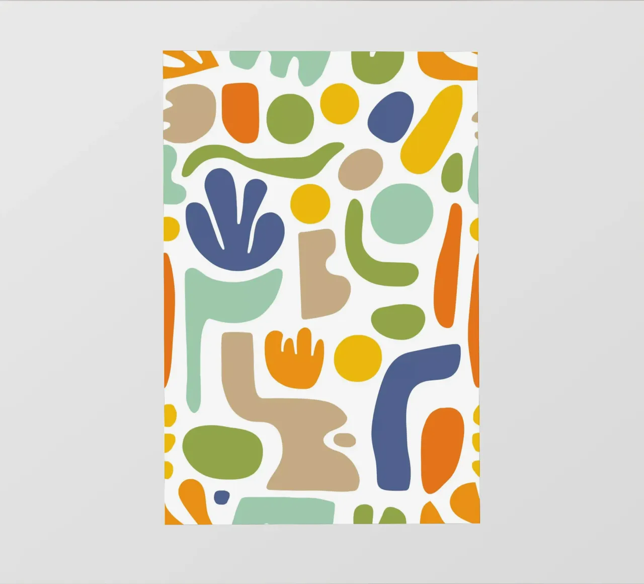 Matisse Mid Century Pattern Forme libere in colori retrò telo in pvc da Andrea Haase Modern Home