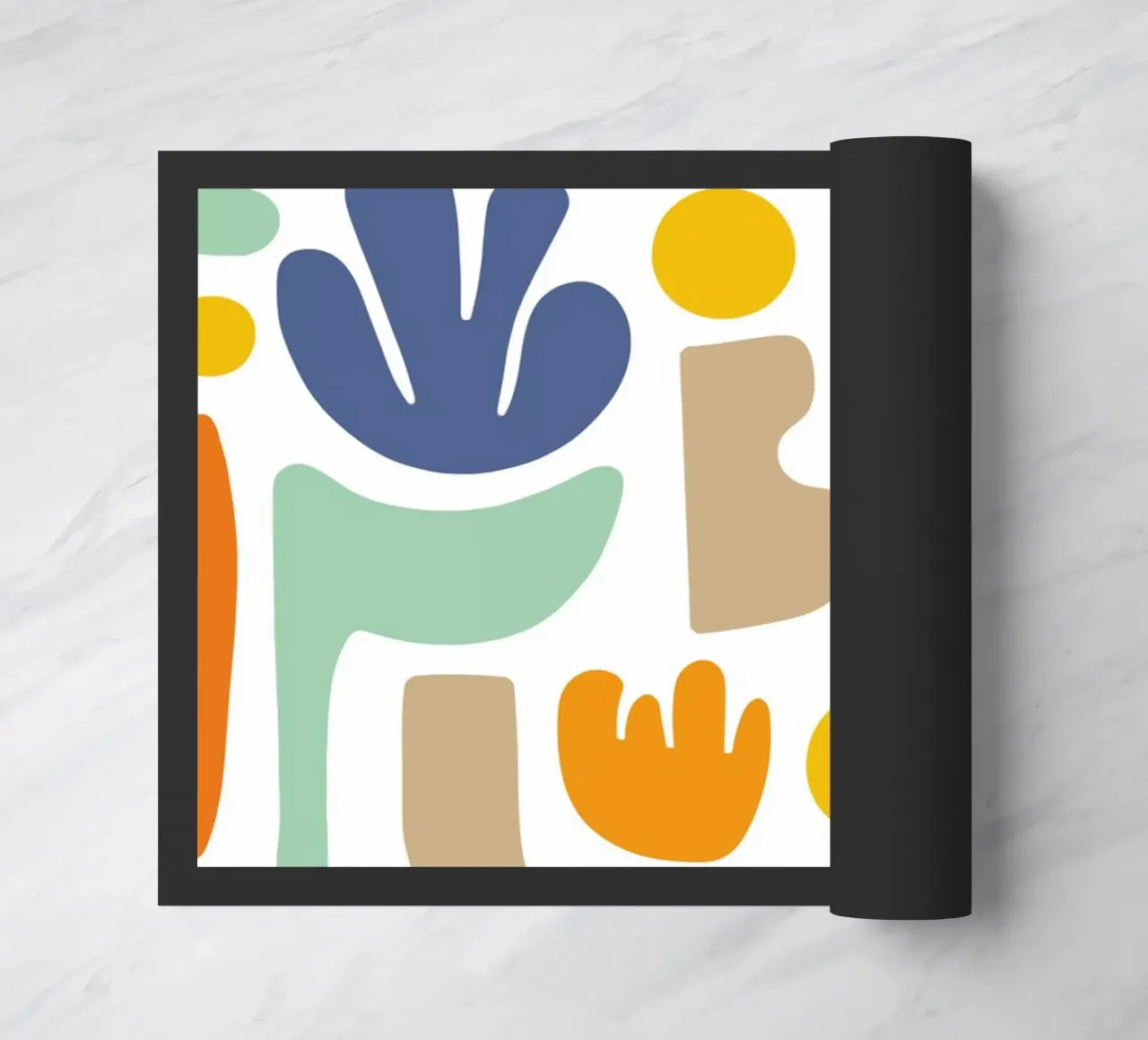 Matisse Mid Century Pattern Forme libere in colori retrò zerbino da Andrea Haase Modern Home