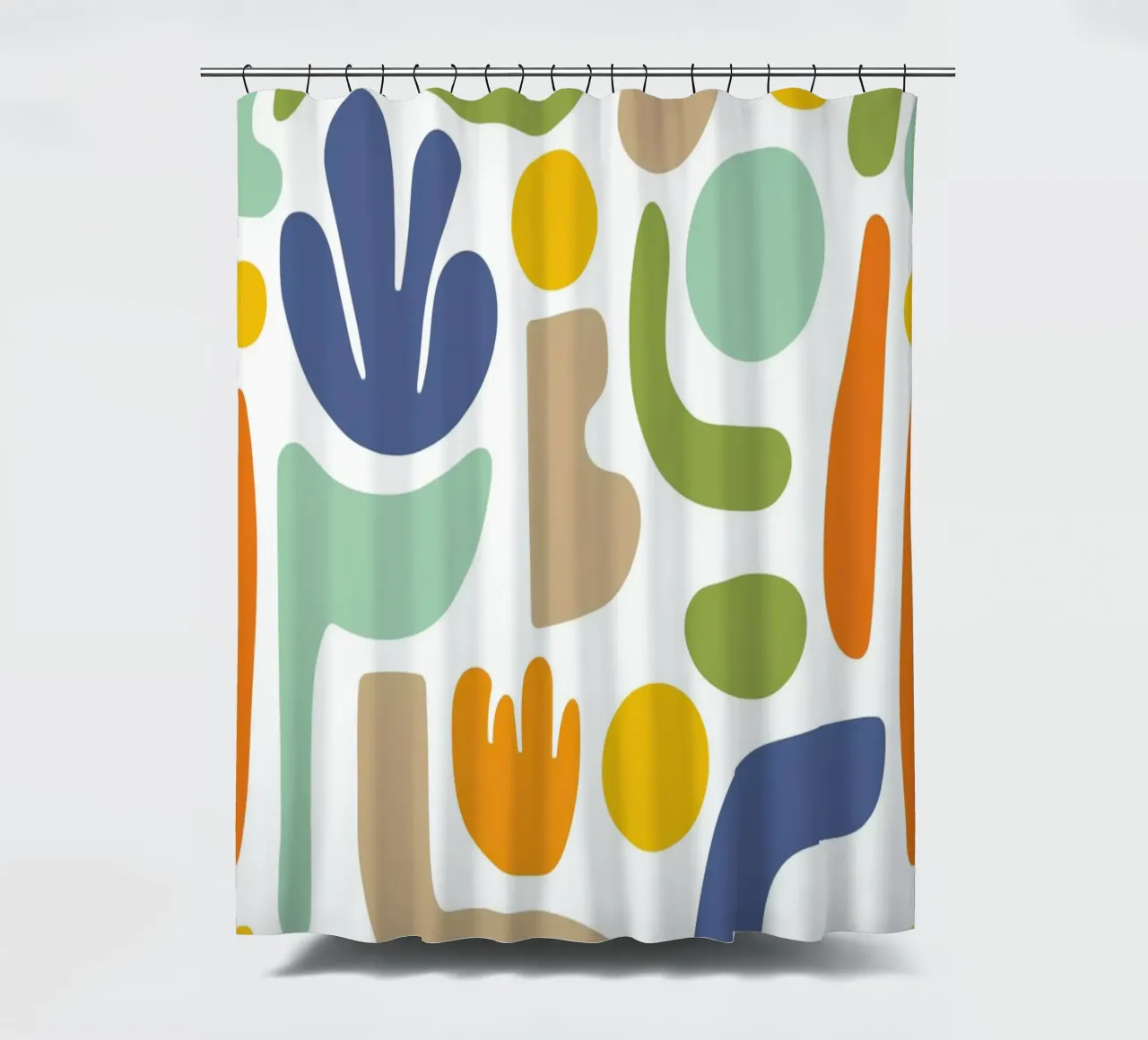 Matisse Mid Century Pattern Forme libere in colori retrò tenda da doccia da Andrea Haase Modern Home