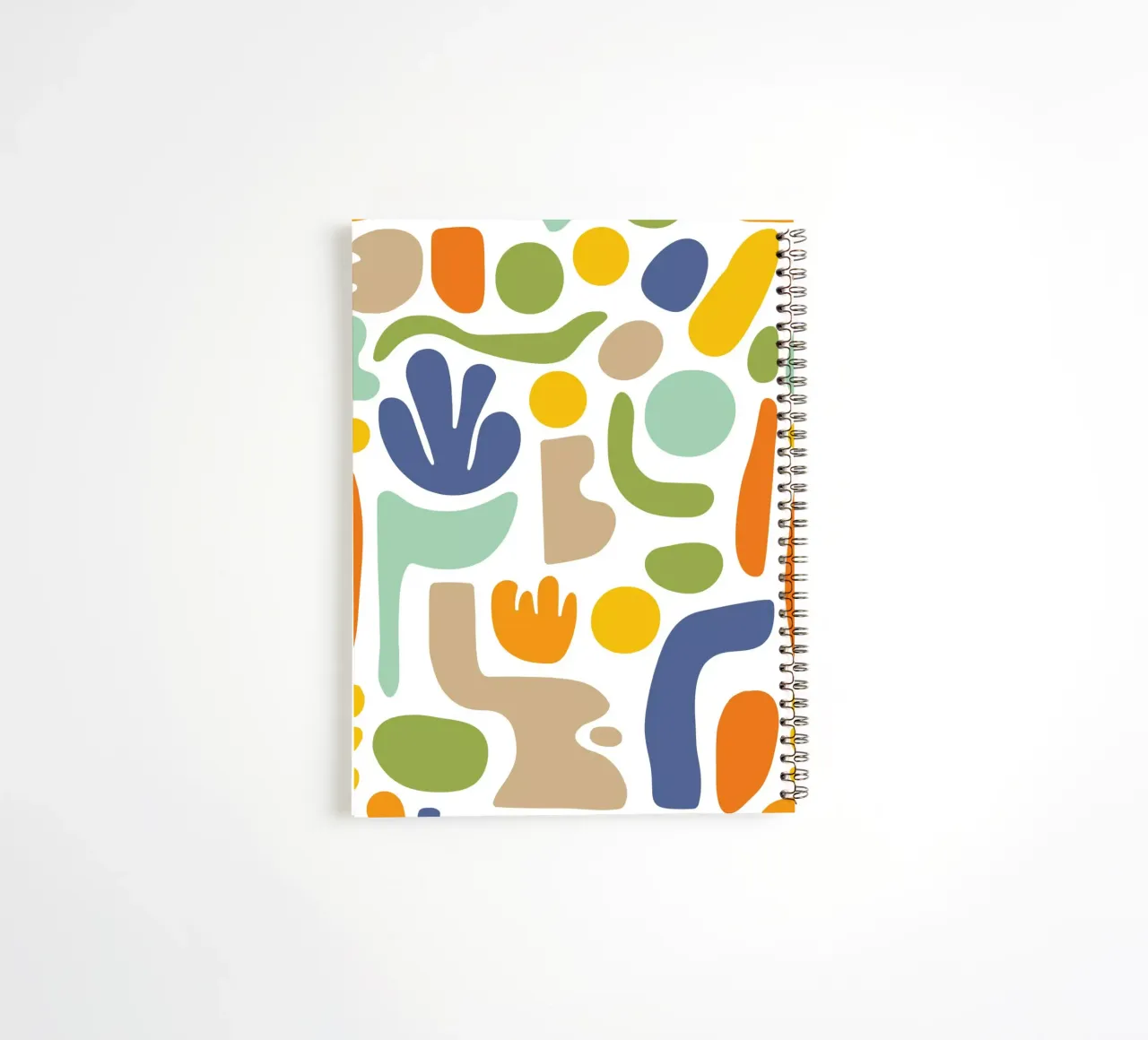 Matisse Mid Century Pattern Free Form Shapes In Retro Colors spiral notebook by Andrea Haase Modern Home