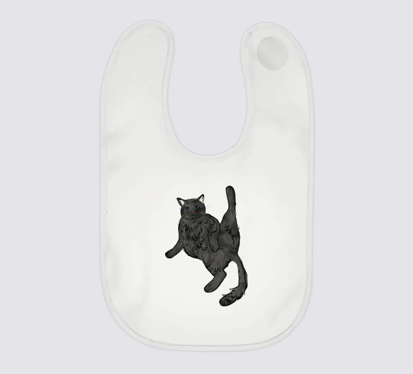 Gatto nero bavaglino da Orara Studio