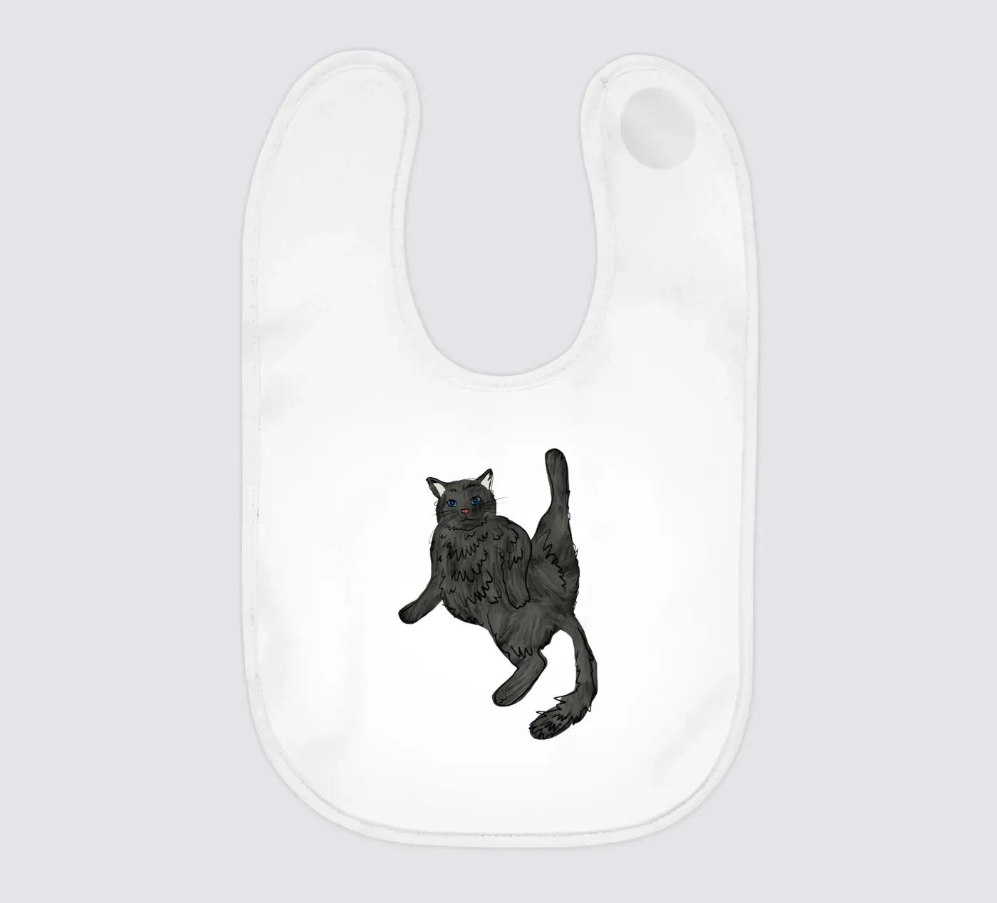Gatto nero bavaglino da Orara Studio