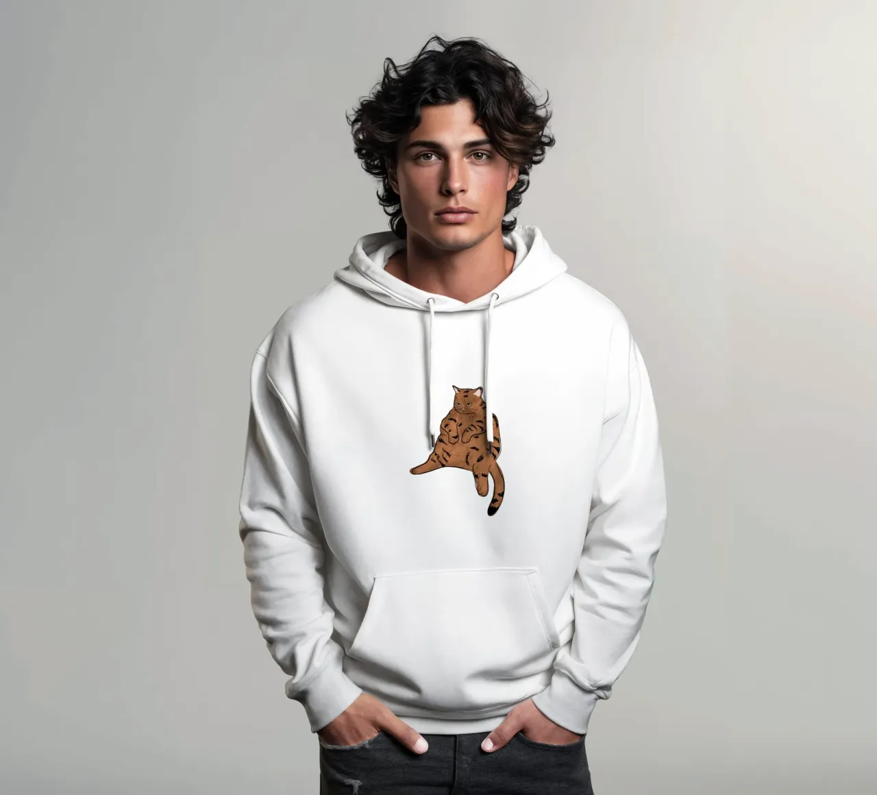 Gatto marrone felpa con cappuccio da Orara Studio