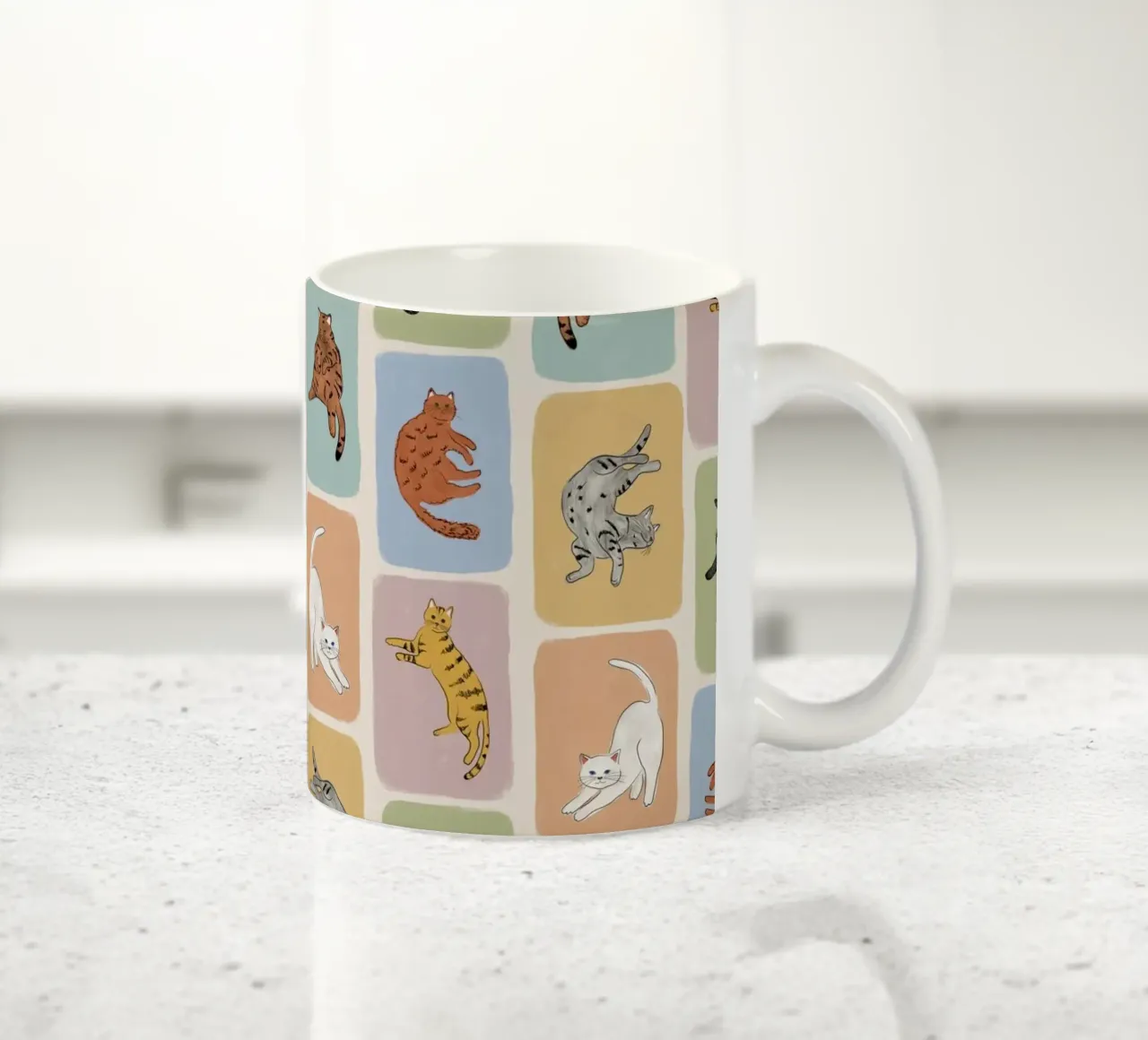 Gatto marrone tazza in ceramica da Orara Studio