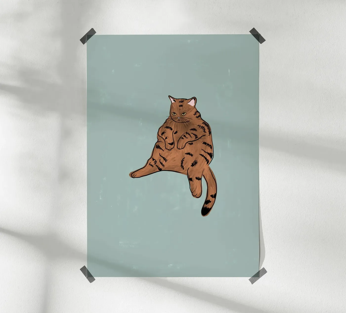 Brown Cat poster by Orara Studio