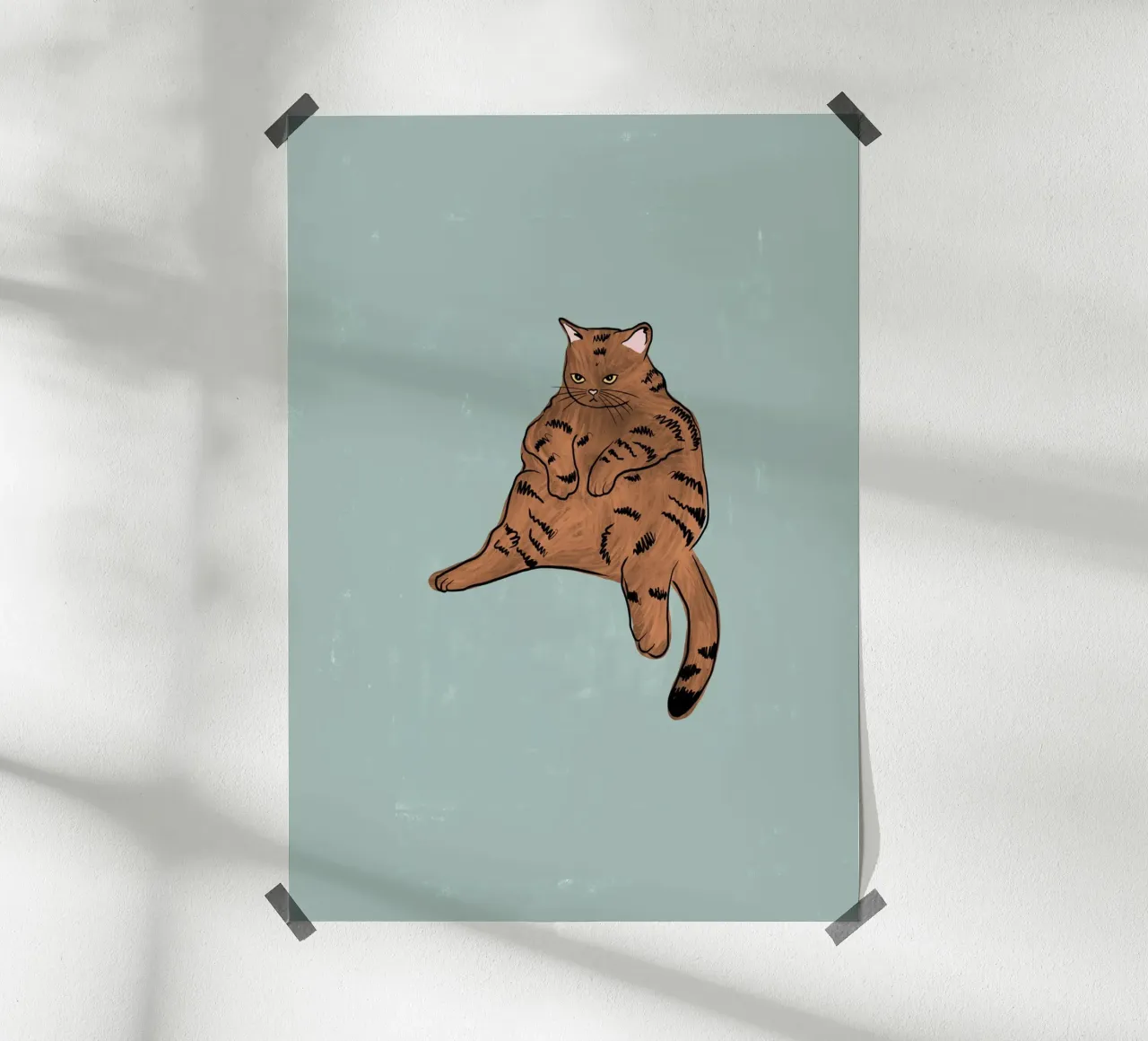Gatto marrone poster da Orara Studio