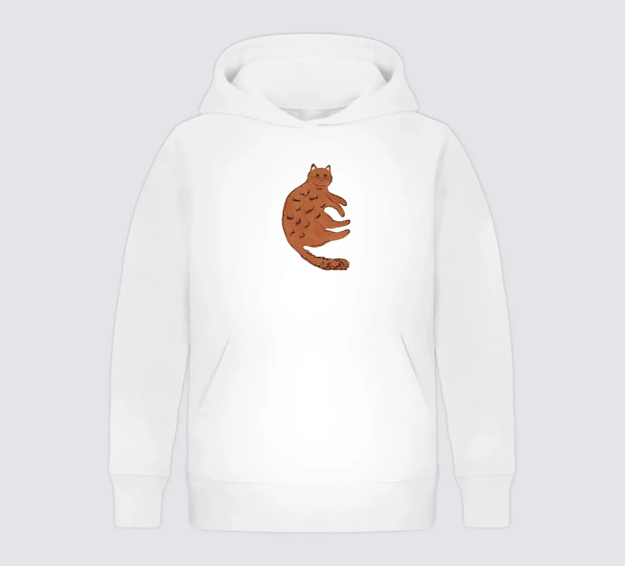 Ginger Cat felpa bambino con cappuccio da Orara Studio