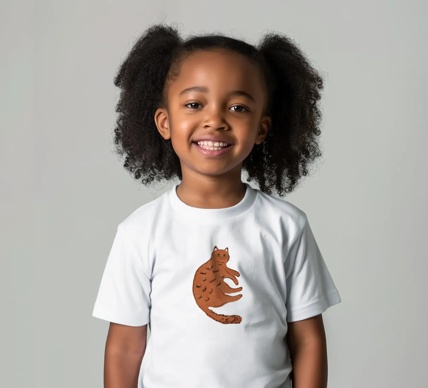 Ginger Cat t-shirt bambini da Orara Studio