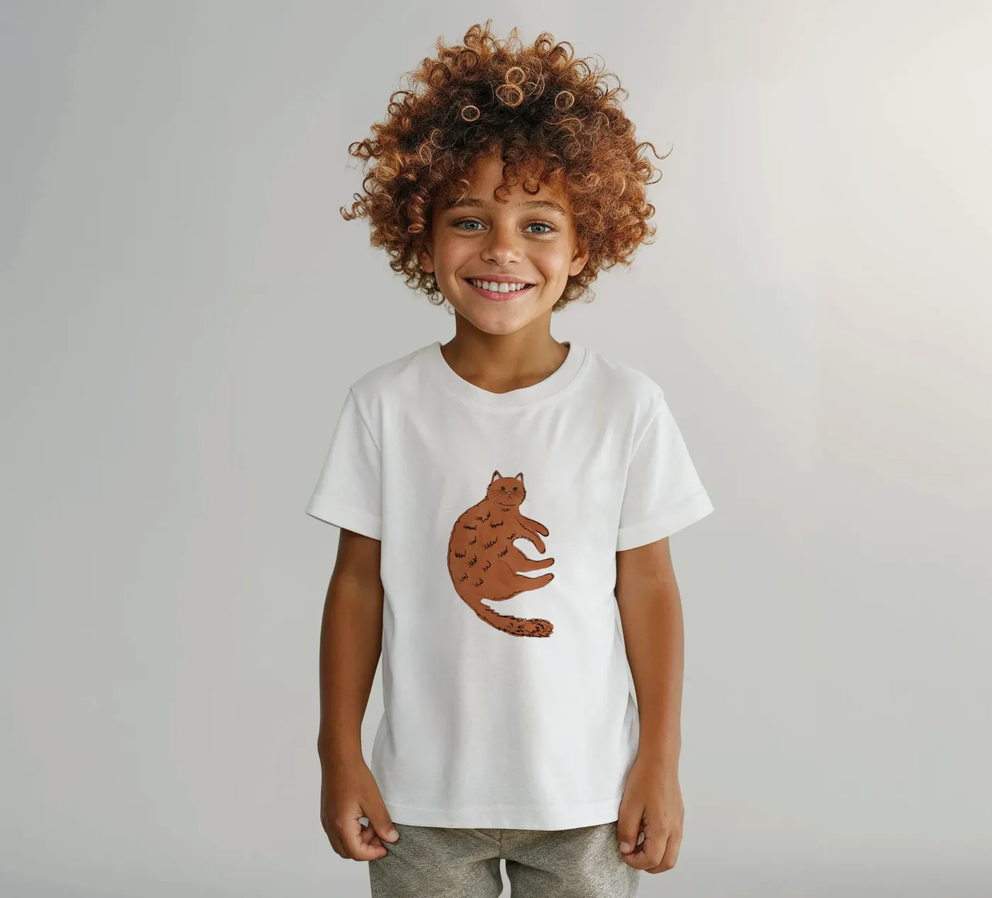 Ginger Cat t-shirt bambini da Orara Studio